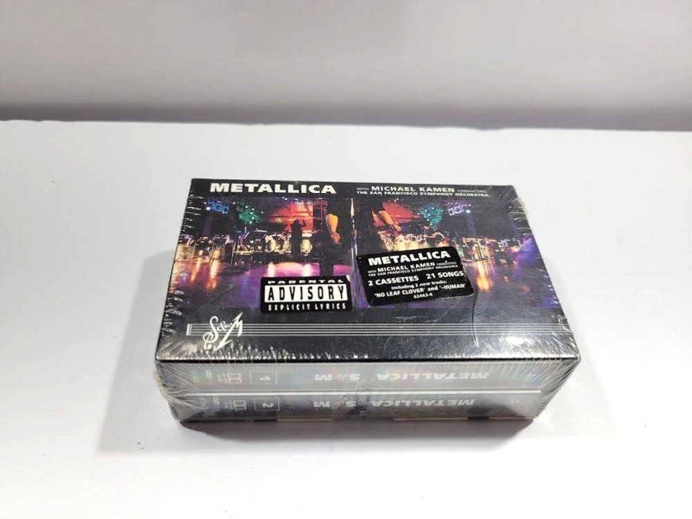 SEALED, Metallica - S&M, 2 x Audio Cassette, 1st edition, Hype Sticker, US, 1999